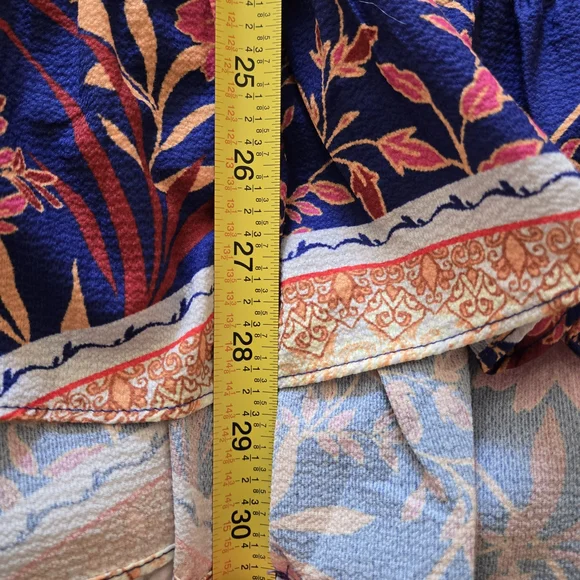 Anthropologie Blue and Pink Floral Tunic - Picture 10 of 13